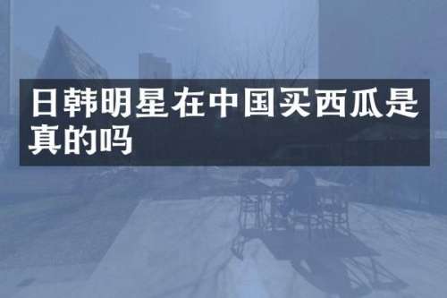 日韩明星在中国买西瓜是真的吗