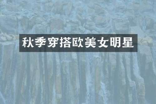 秋季穿搭欧明星