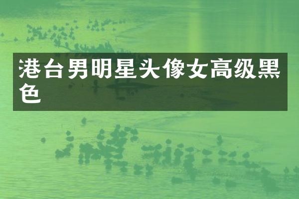 港台男明星头像女高级黑色