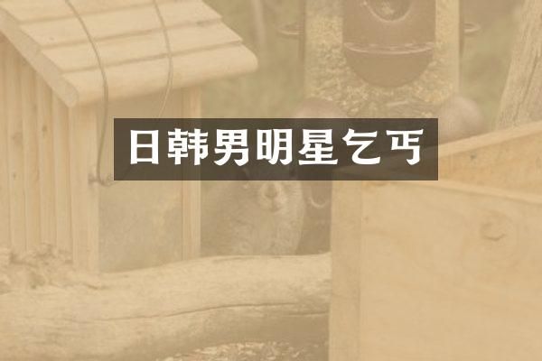日韩男明星乞丐