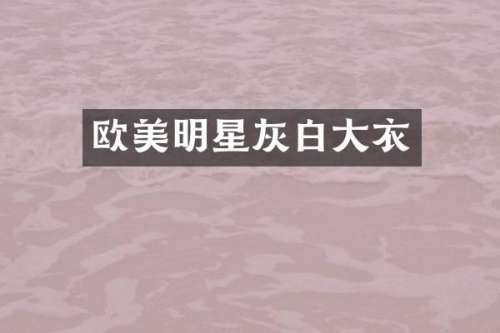 欧美明星灰白大衣