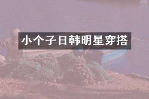 小个子日韩明星穿搭