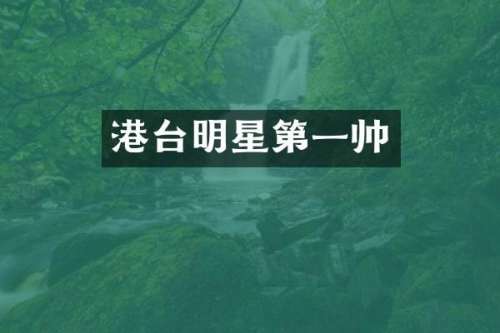港台明星第一帅