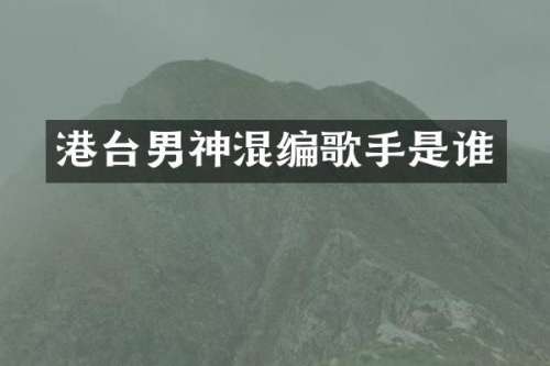 港台男神混编歌手是谁
