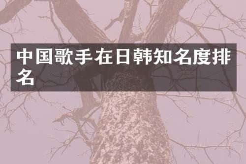 中国歌手在日韩知名度排名