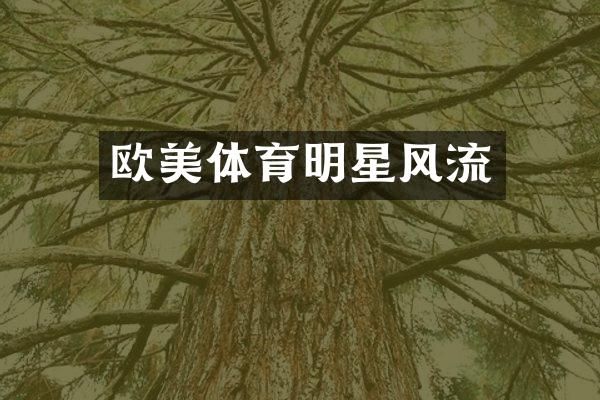 欧美体育明星风流