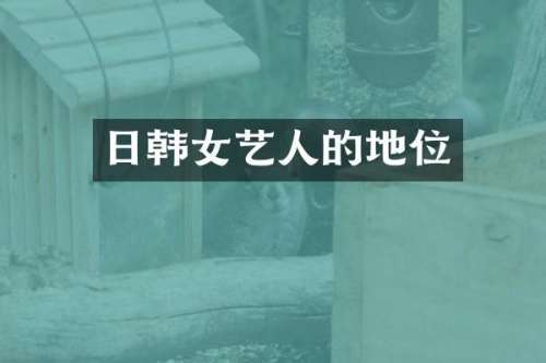 日韩女艺人的地位