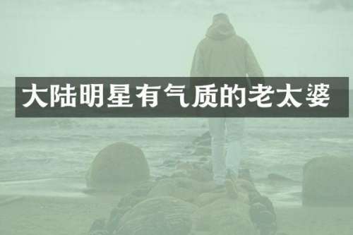 大陆明星有气质的老太婆