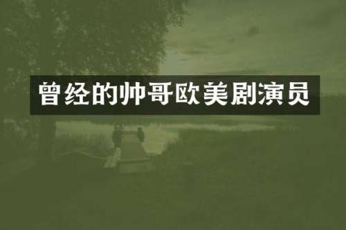 曾经的帅哥欧美剧演员