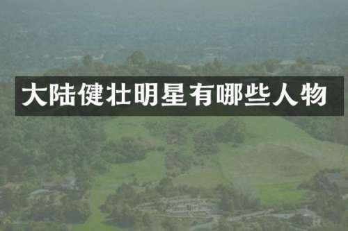 大陆健壮明星有哪些人物
