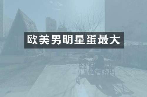 欧美男明星蛋最大
