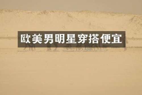 欧美男明星穿搭便宜