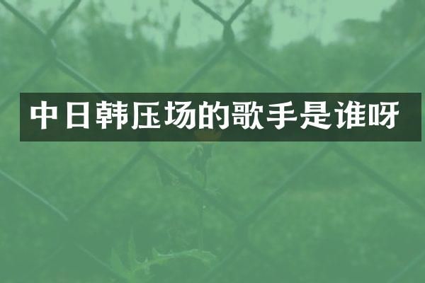 中日韩压场的歌手是谁呀