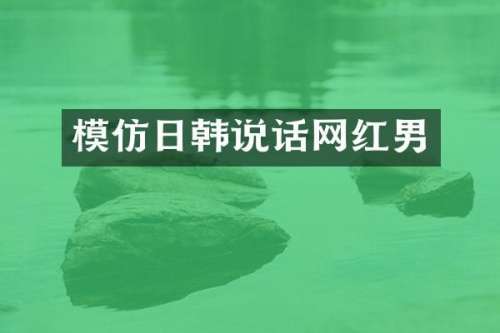 模仿日韩说话网红男