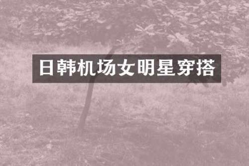 日韩机场女明星穿搭