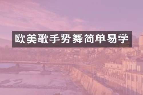 欧美歌手势舞简单易学
