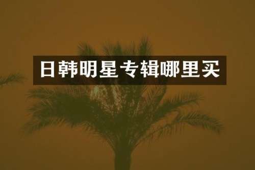日韩明星专辑哪里买