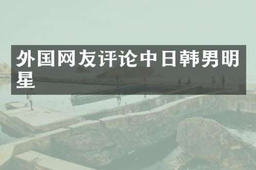 外国网友评论中日韩男明星