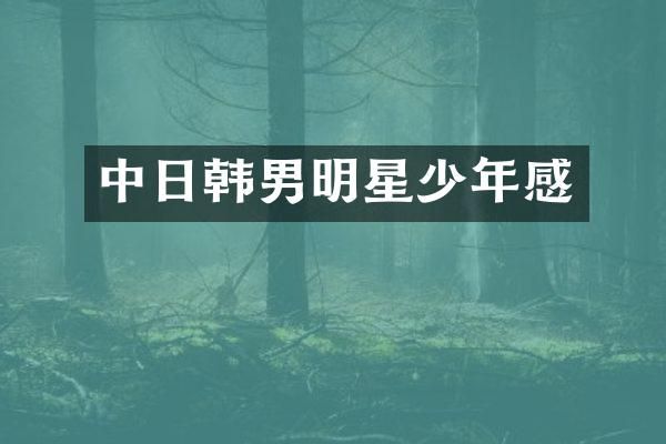 中日韩男明星少年感
