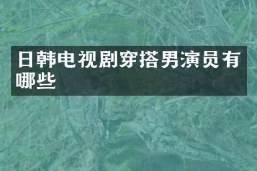 日韩电视剧穿搭男演员有哪些