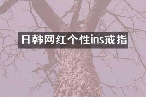 日韩网红个性ins戒指