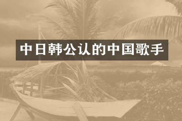 中日韩公认的中国歌手