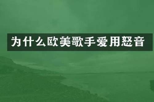 为什么欧美歌手爱用怒音