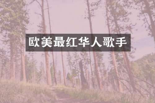 欧美最红华人歌手