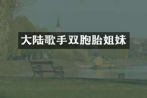 大陆歌手双胞胎姐妹