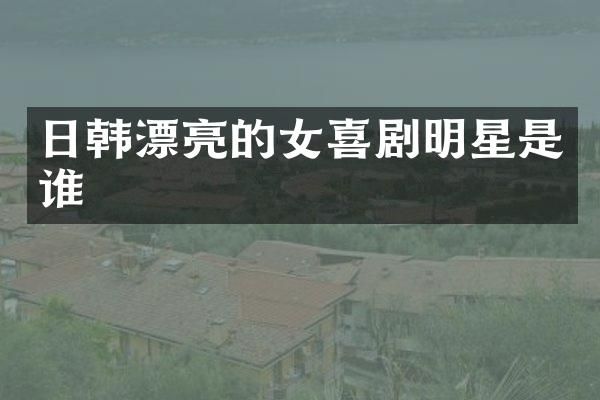 日韩漂亮的女喜剧明星是谁