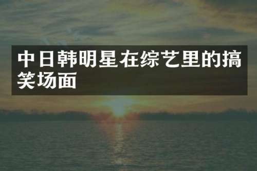 中日韩明星在综艺里的搞笑场面