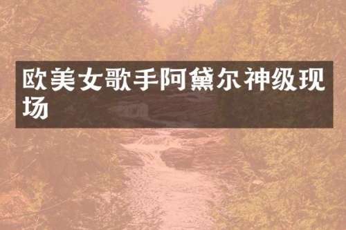 欧歌手阿黛尔神级现场