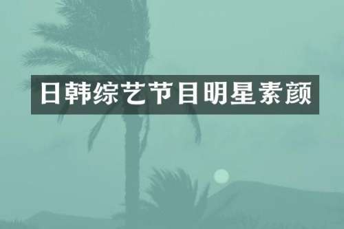 日韩综艺节目明星素颜