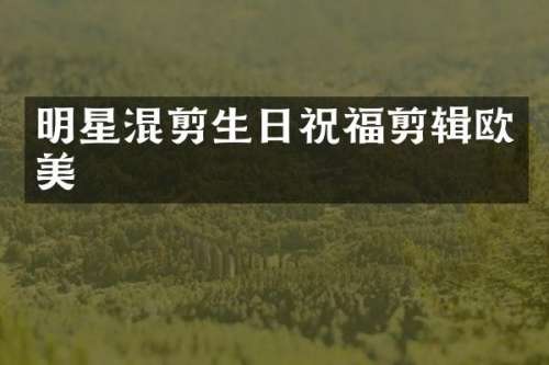 明星混剪生日祝福剪辑欧美