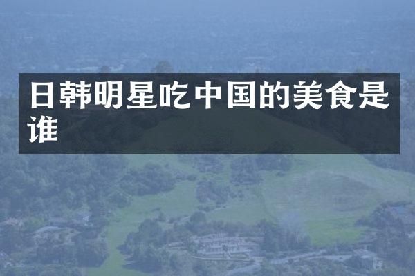 日韩明星吃中国的美食是谁