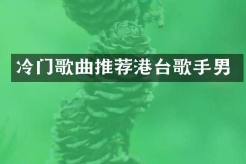 冷门歌曲推荐港台歌手男