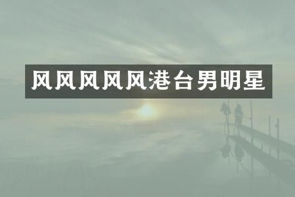 风风风风风港台男明星