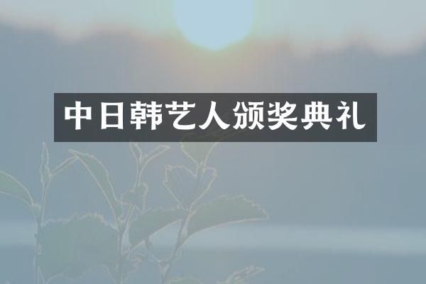 中日韩艺人颁奖典礼