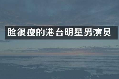 脸很瘦的港台明星男演员