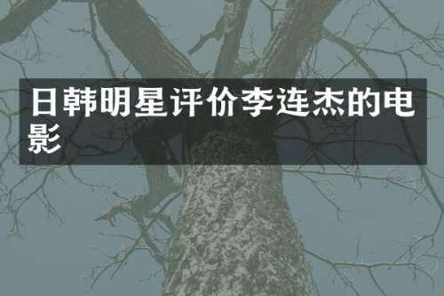 日韩明星评价李连杰的电影