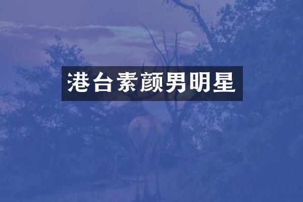 港台素颜男明星