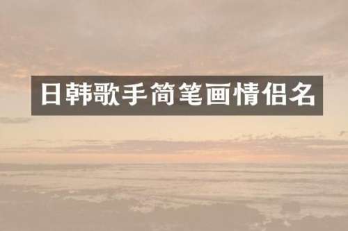 日韩歌手简笔画情侣名