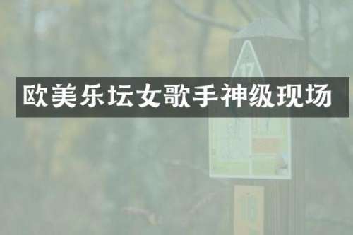 欧美乐坛女歌手神级现场