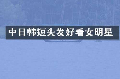 中日韩短头发好看女明星