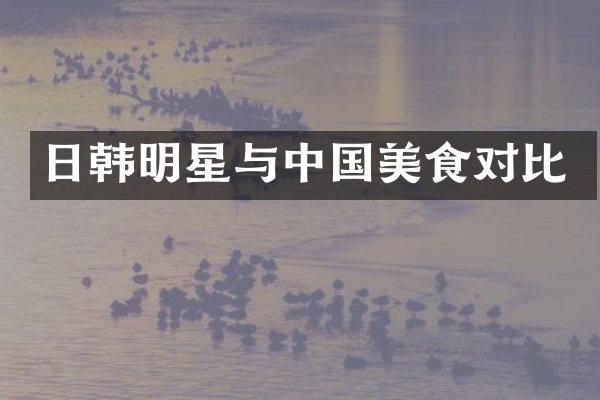 日韩明星与中国美食对比