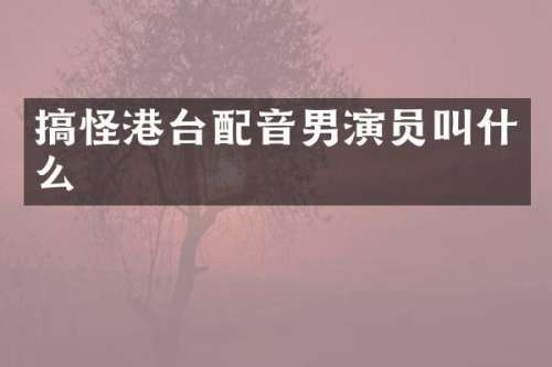搞怪港台配音男演员叫什么