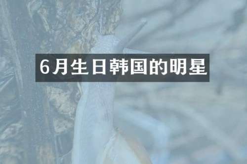 6月生日韩国的明星