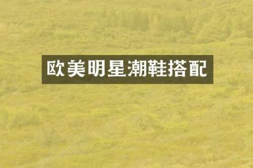 欧美明星潮鞋搭配