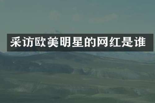 采访欧美明星的网红是谁