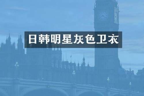 日韩明星灰色卫衣